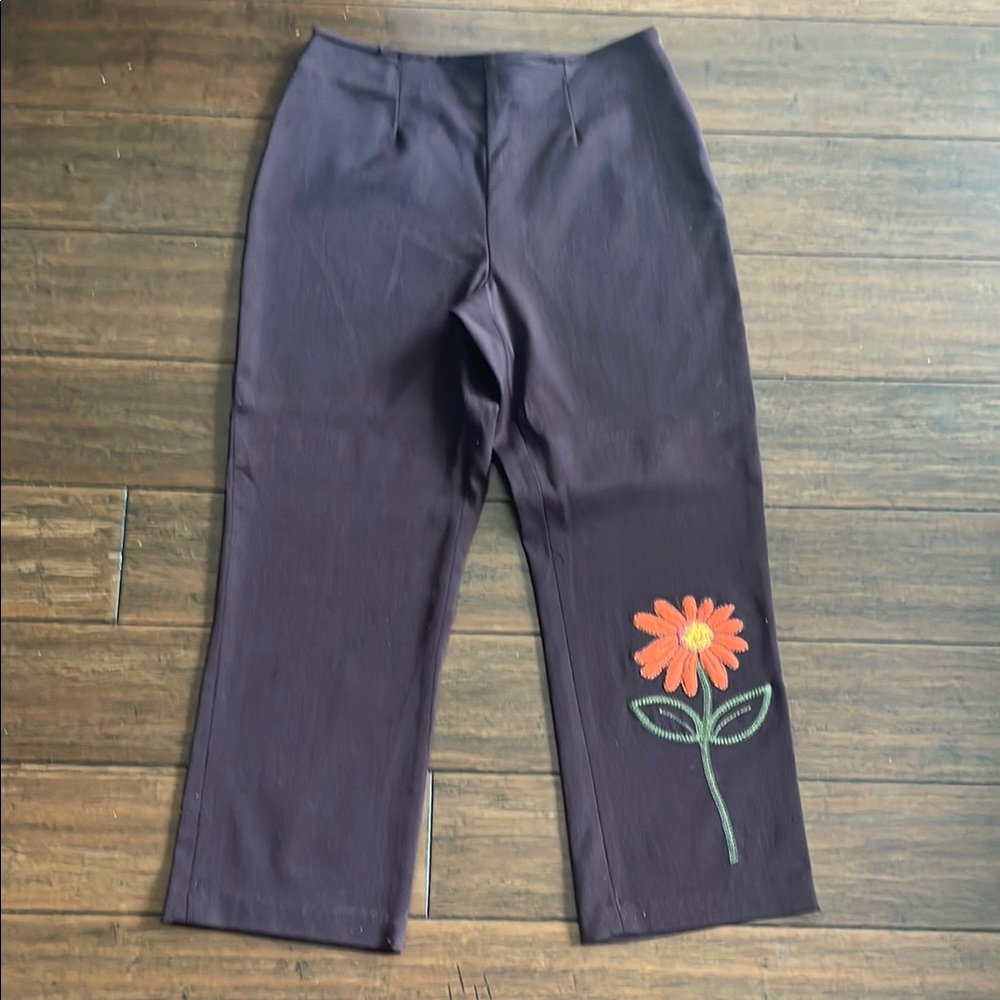 f.l. malik Floral Embroidered Women's Pants